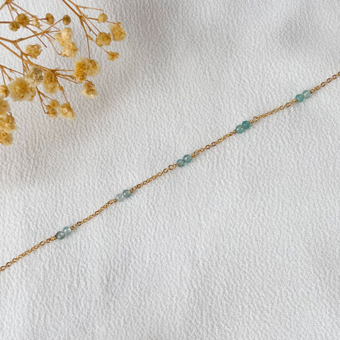 bracelet pierre bleu apatite