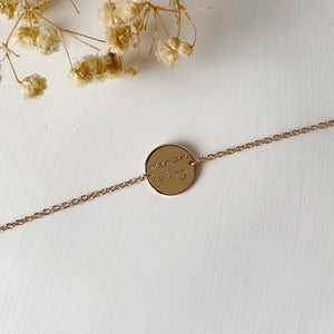 bracelet médaille maman je t'aime