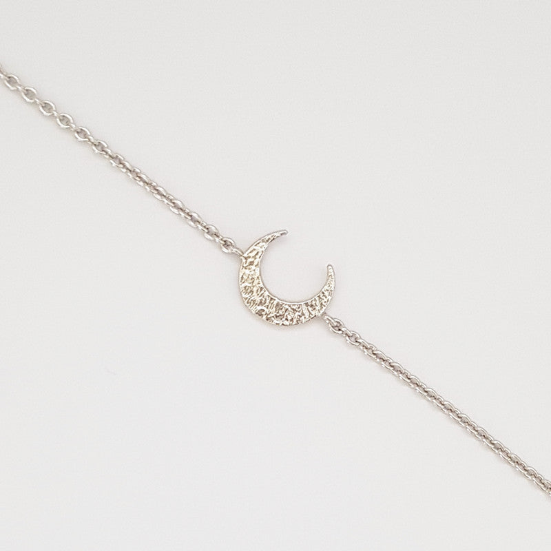 bracelet lune martelée