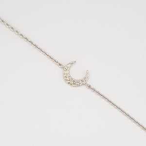 bracelet lune martelée