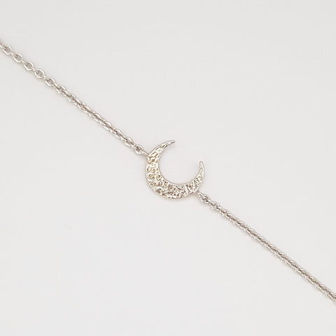 bracelet lune martelée