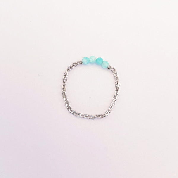 bague chaînette amazonite