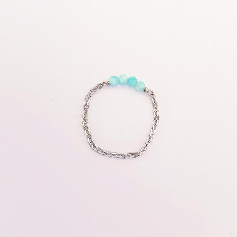 bague chaînette amazonite